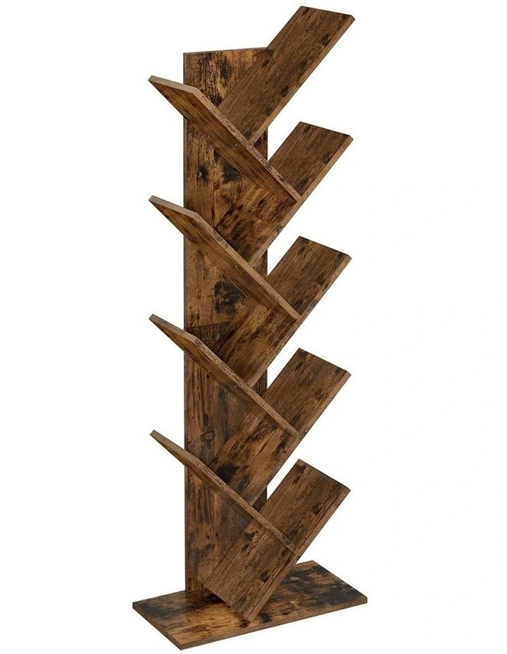 8-Tier Tree Bookshelf in Brown