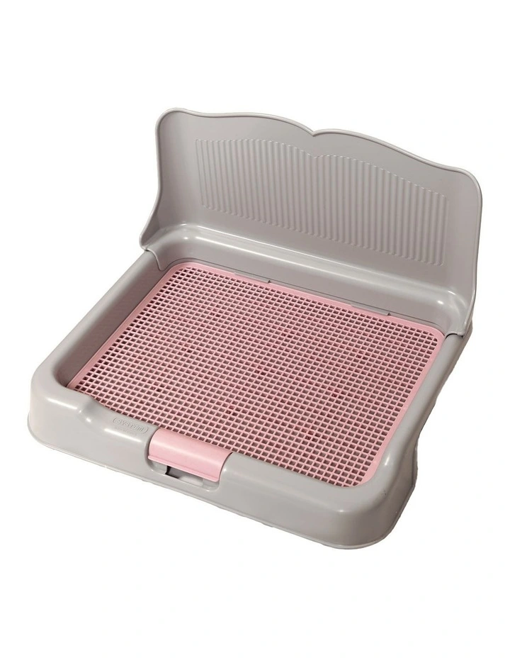 PS KOREA Dog Pet Potty Tray Training Toilet Detachable Wall T2 in Grey