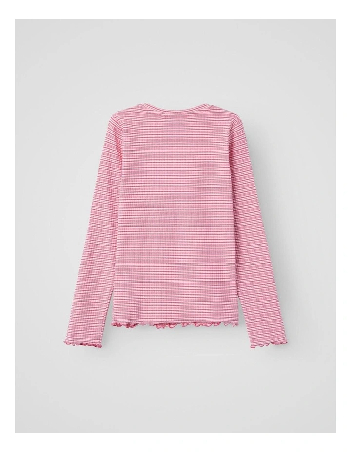 Emma Long Sleeve Top in Pink Flambe