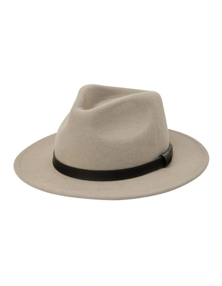 Wool Felt Fedora Hat in Smoke
