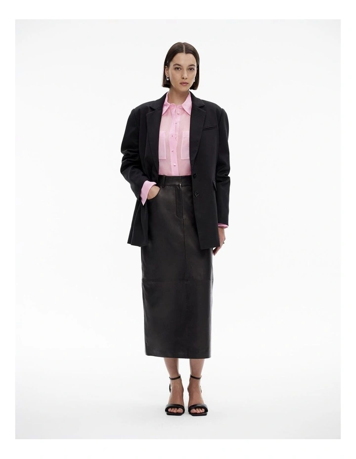 Silk Organza Shirt in Rose Pink