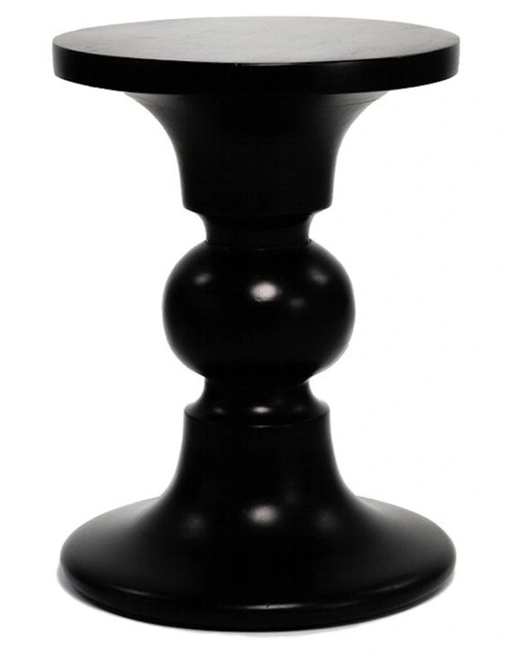 Braque Timber Side Table 39cm in Black