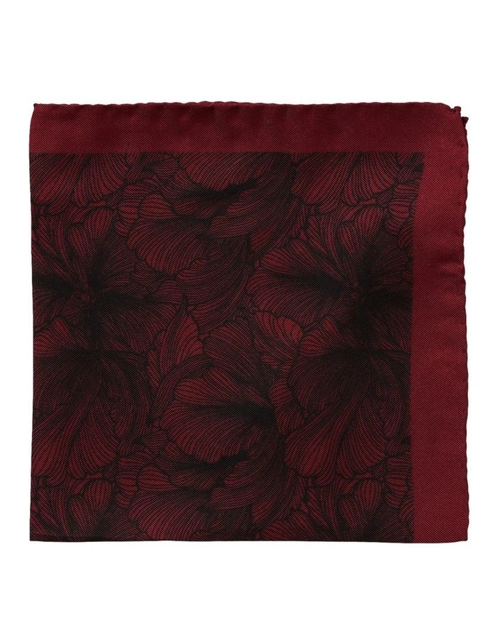 Floral Silk Pochette in Wine