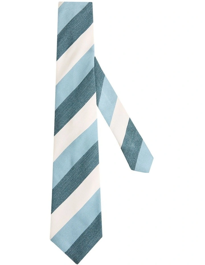 Battist Tie in Ivory Seafoam Green