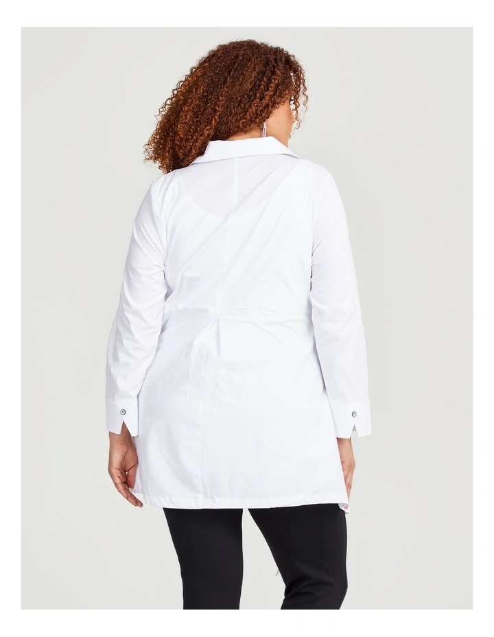 Cotton Poplin Lucille Shirt in White