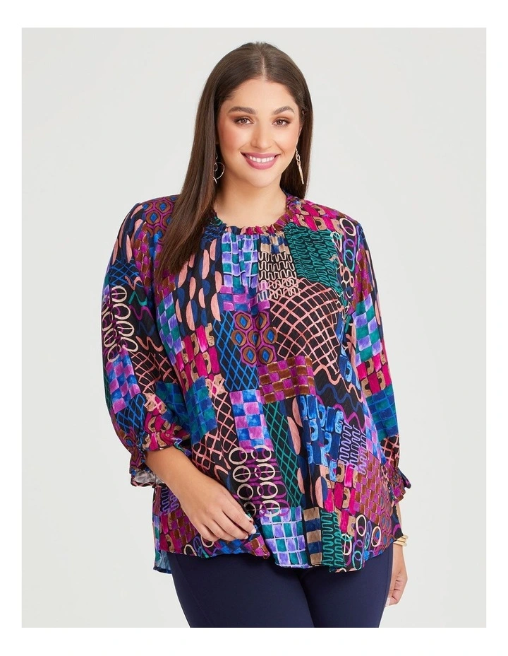 Natural Bella Top in Print