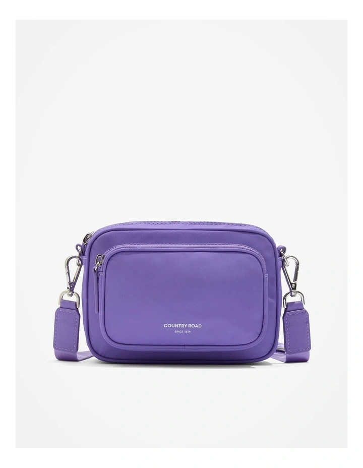 Recycled Polyester Mini Soft Crossbody Bag in Deep Lilac