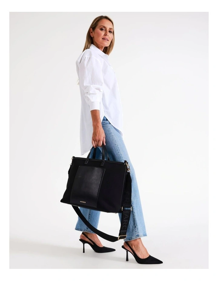 Capri Top Handle Tote in Black