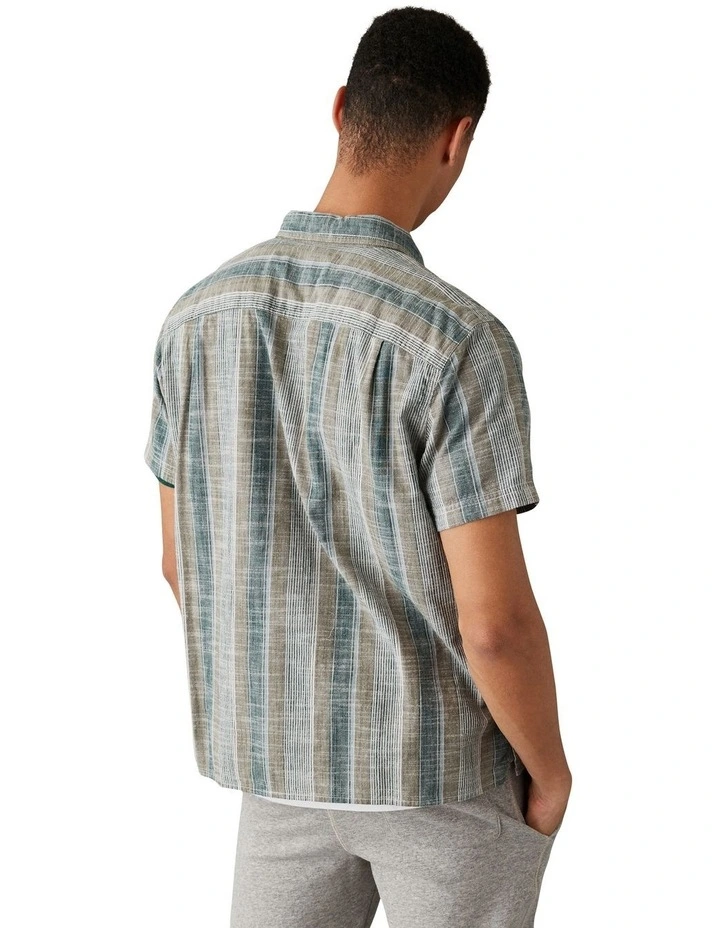 Button Up Resort Shirt in Willow Green