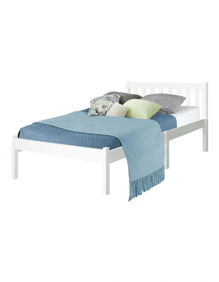 Wooden Bed Frame Single Size in White