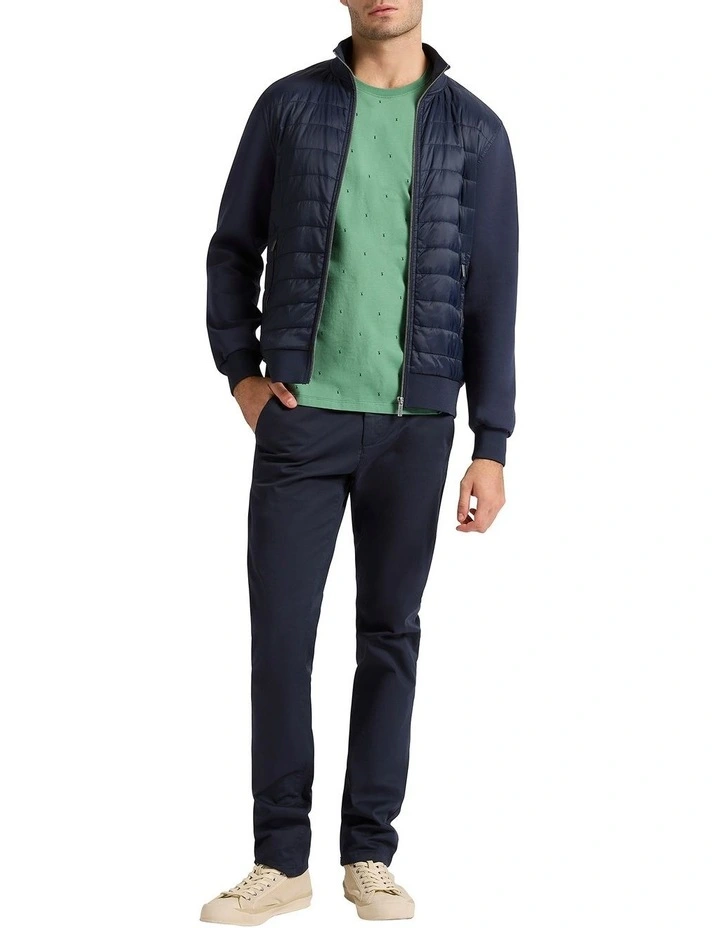 Marley Padded Front Sweat Top in Navy
