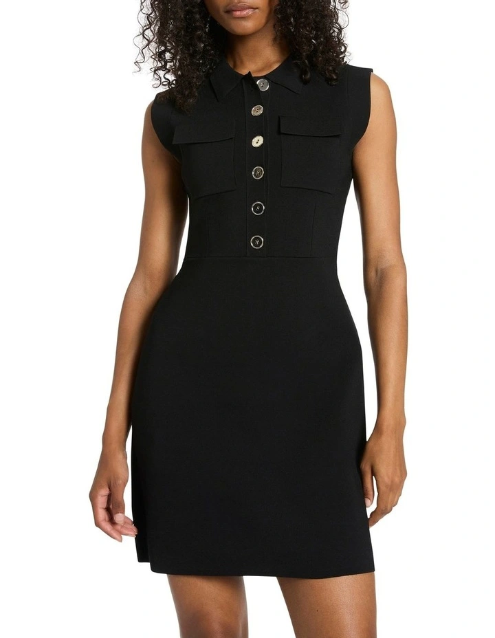 Britney Milano Knit Dress in Black