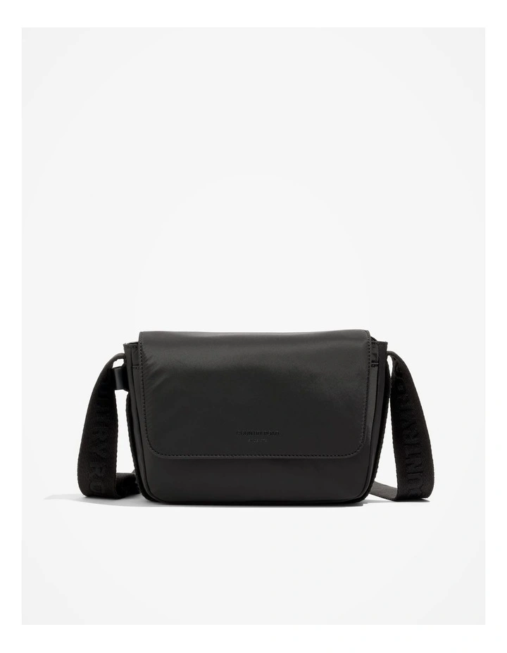 Soft Flap Crossbody Bag in Black