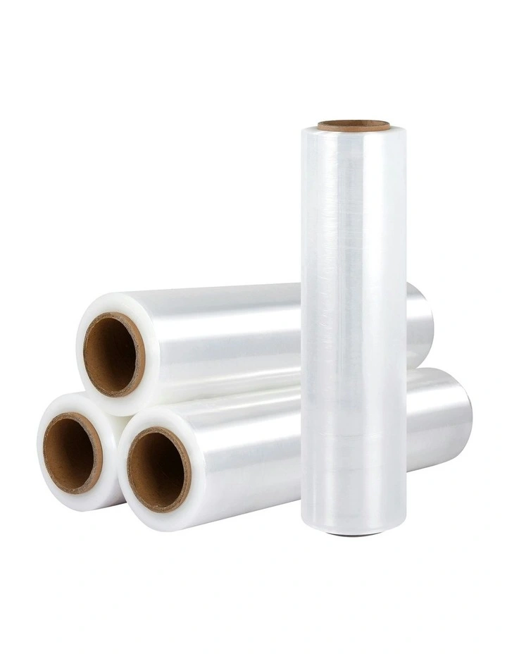 Stretch Film Shrink Wrap Rolls 400m 4Piece in White