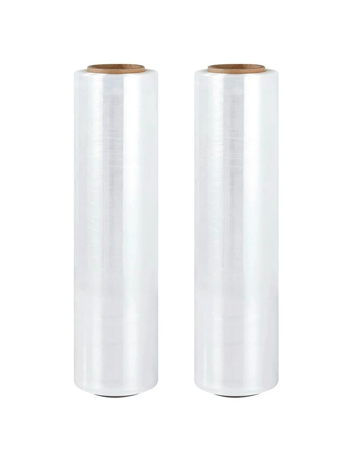 Stretch Film Shrink Wrap Rolls 400m 2 Piece in White