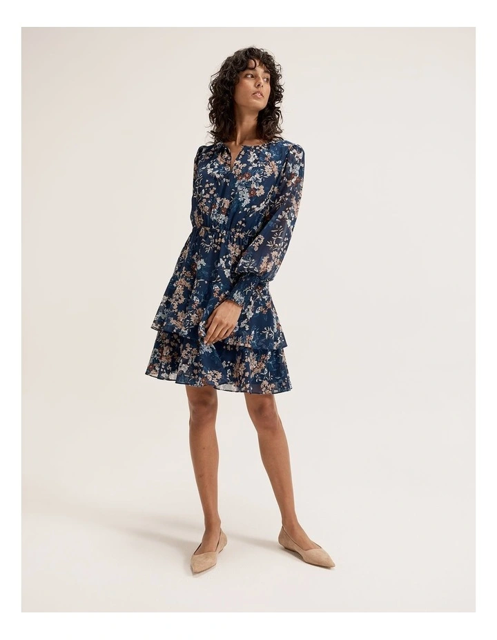 Nautical Bloom Dress in Navy