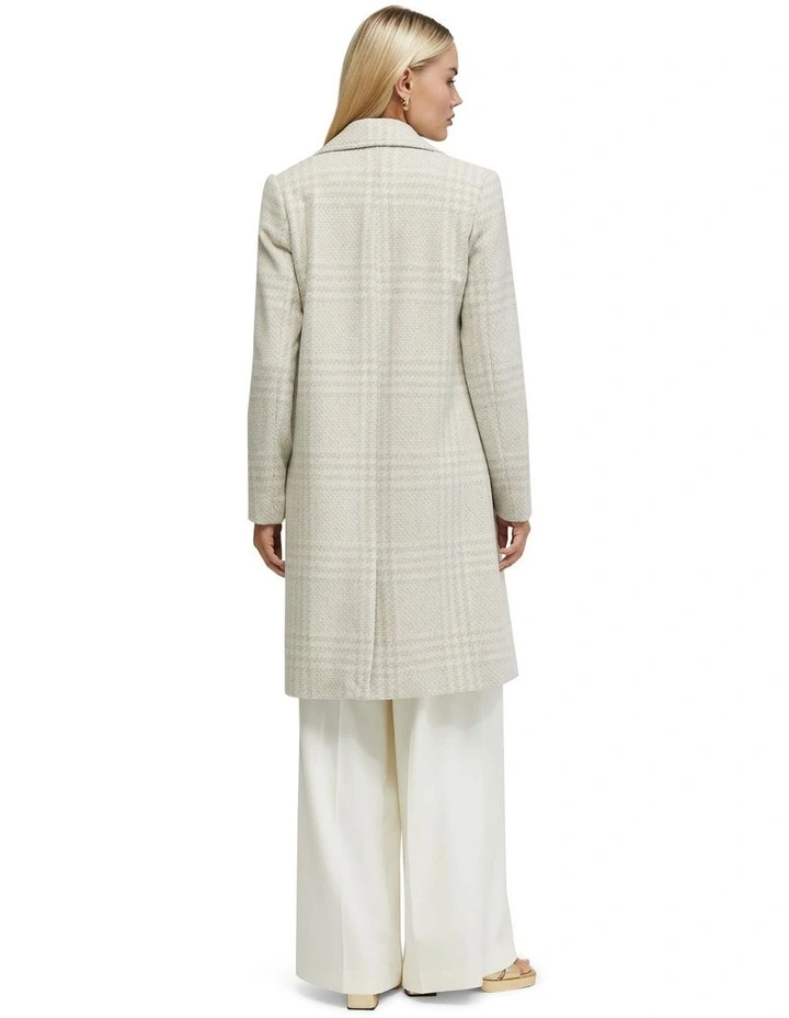 Sunny Wool Rich Coat in Grey/Ivory