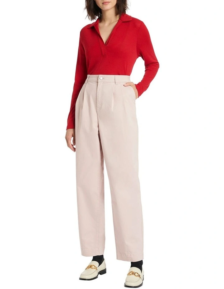 Cameron Brushed Pant in Earl Grey