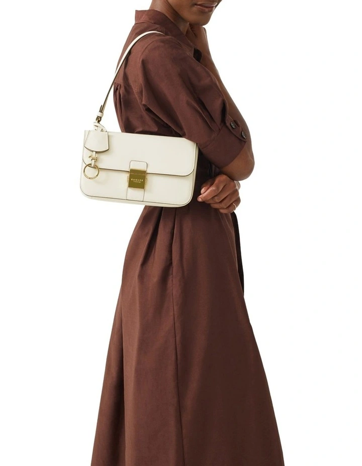 Hanley Close Medium Flapover Shoulder Bag in Birch