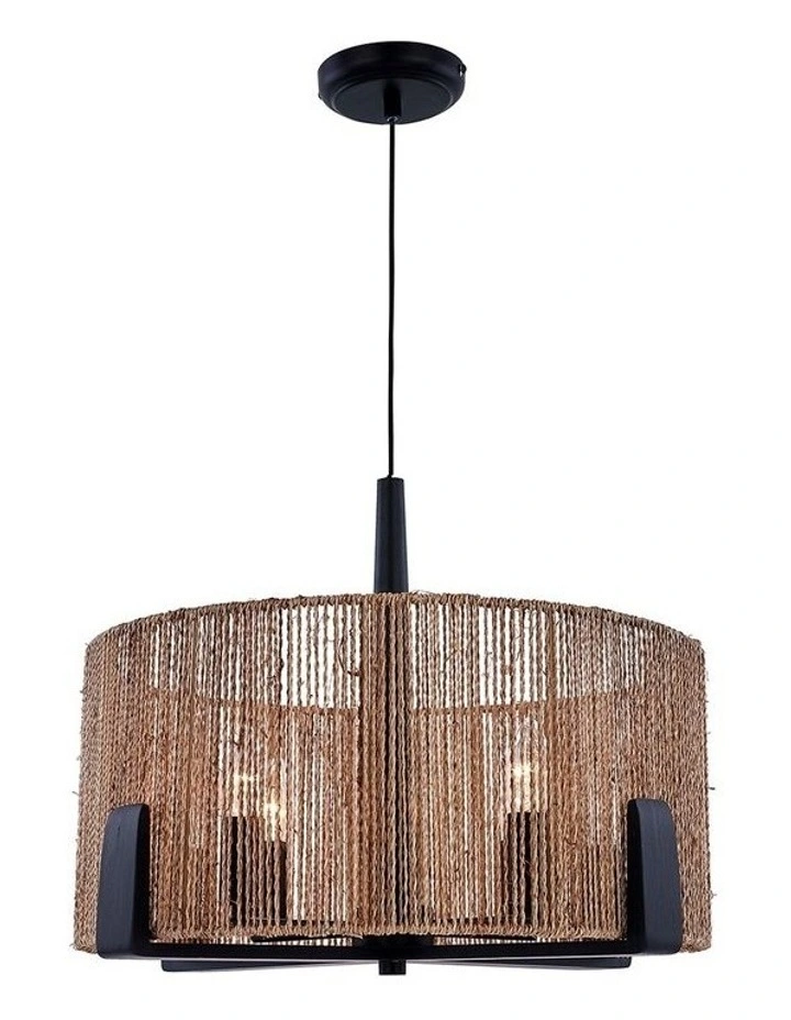 Capsule Ratten Pendant Light Natural Black