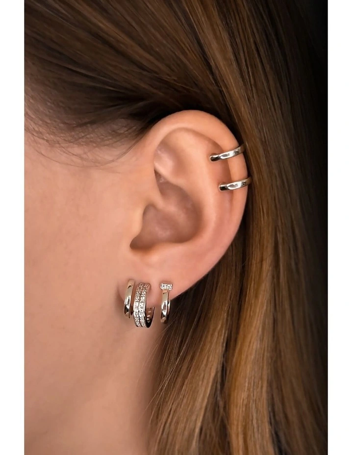 Destiny Asymmetric Hoop in Black