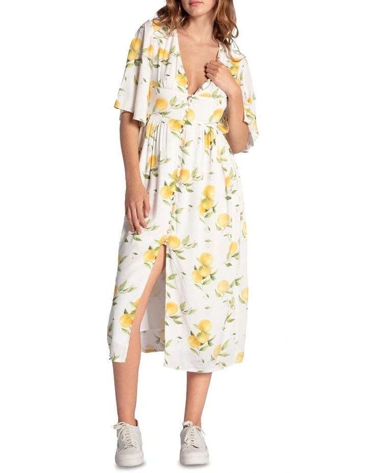 Crazy Love Button Up Dress in Orange
