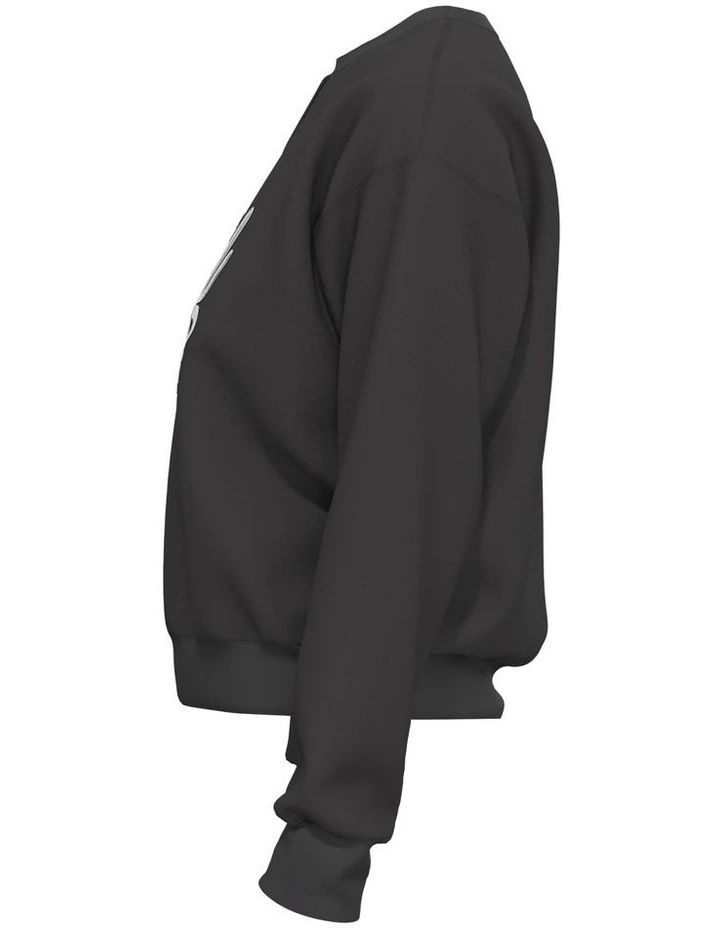 Graphic Signature Crewneck Sweatshirt (Curve) in Black Oyster
