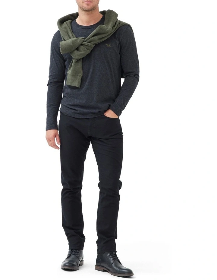 Long Sleeve Gunn T-Shirt in Charcoal