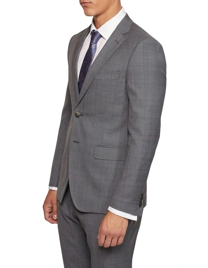 Auden Wool Stretch Suit Jacket in Grey