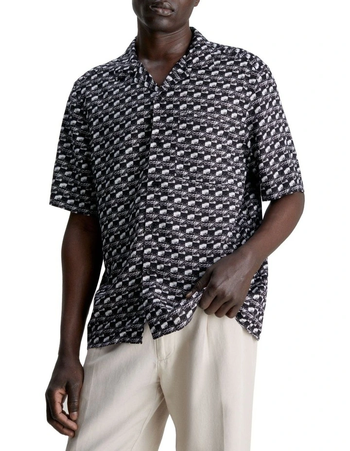 Bowling Short Sleeve Shirt in Black