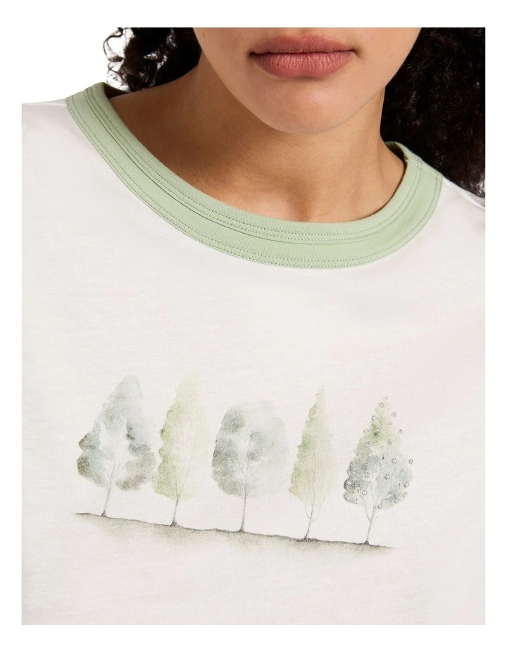 Walk In The Bark Tee in White