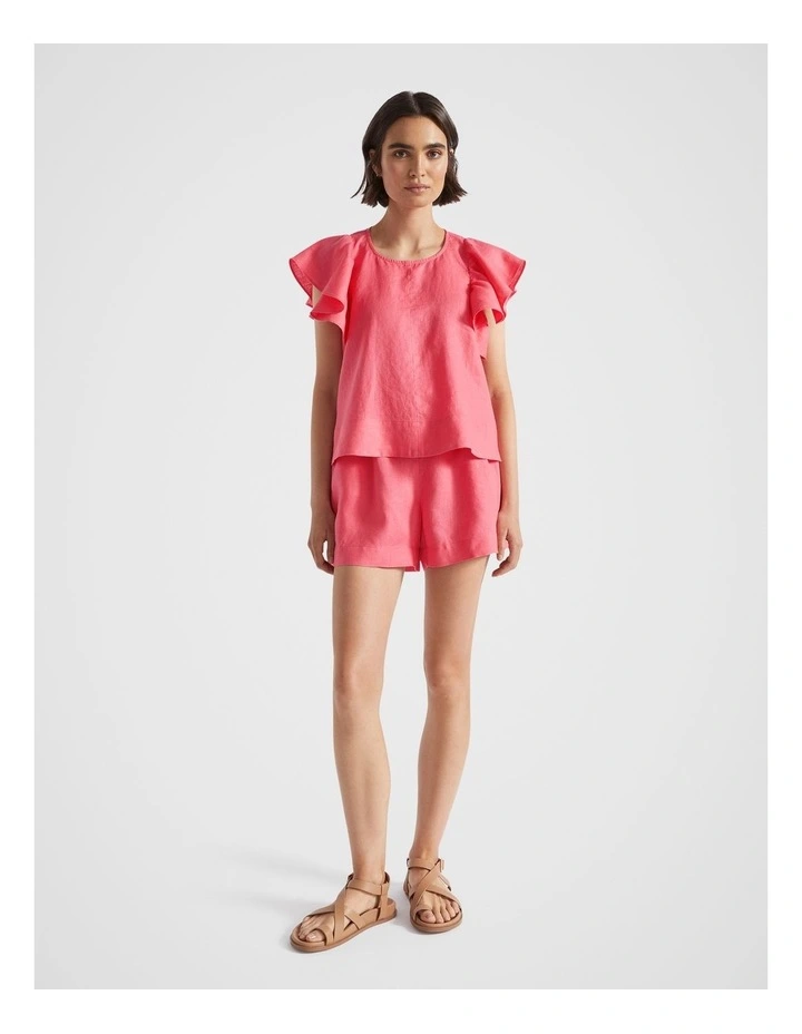Core Linen Relaxed Short in Wild Berry
