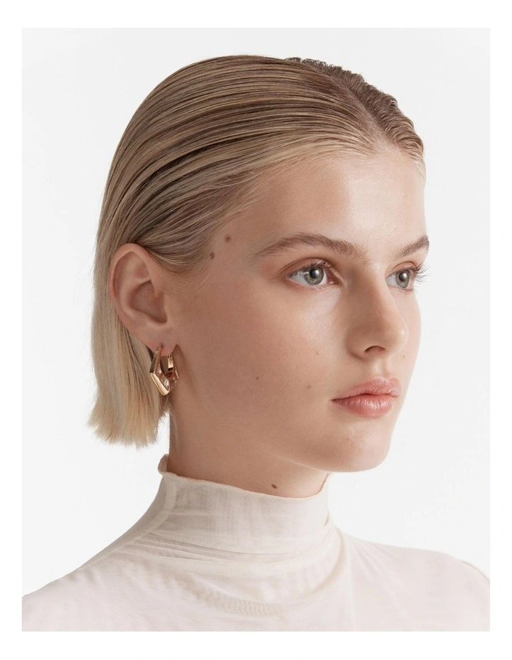 Aperture Earrings in Gold