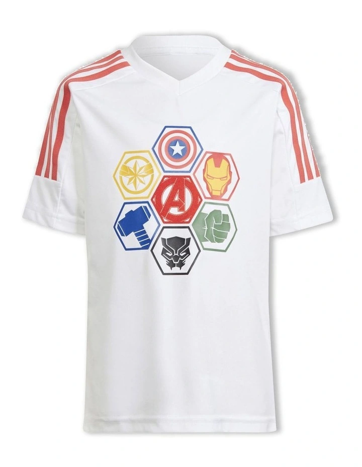 X Marvel Avengers T-shirt in White/Bright Red