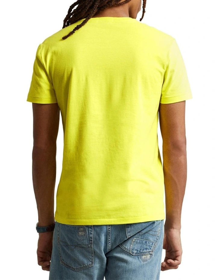 Custom Slim Fit Polo Bear Jersey T-shirt in Yellow