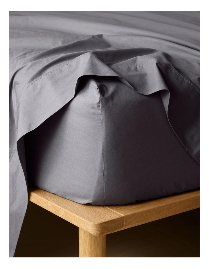 300TC Australian Superfine Cotton Sheet Set 50cm in Charcoal