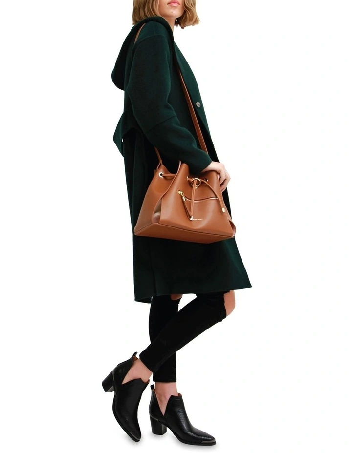 Walk This Way Wool Blend Oversized Coat Dark Green