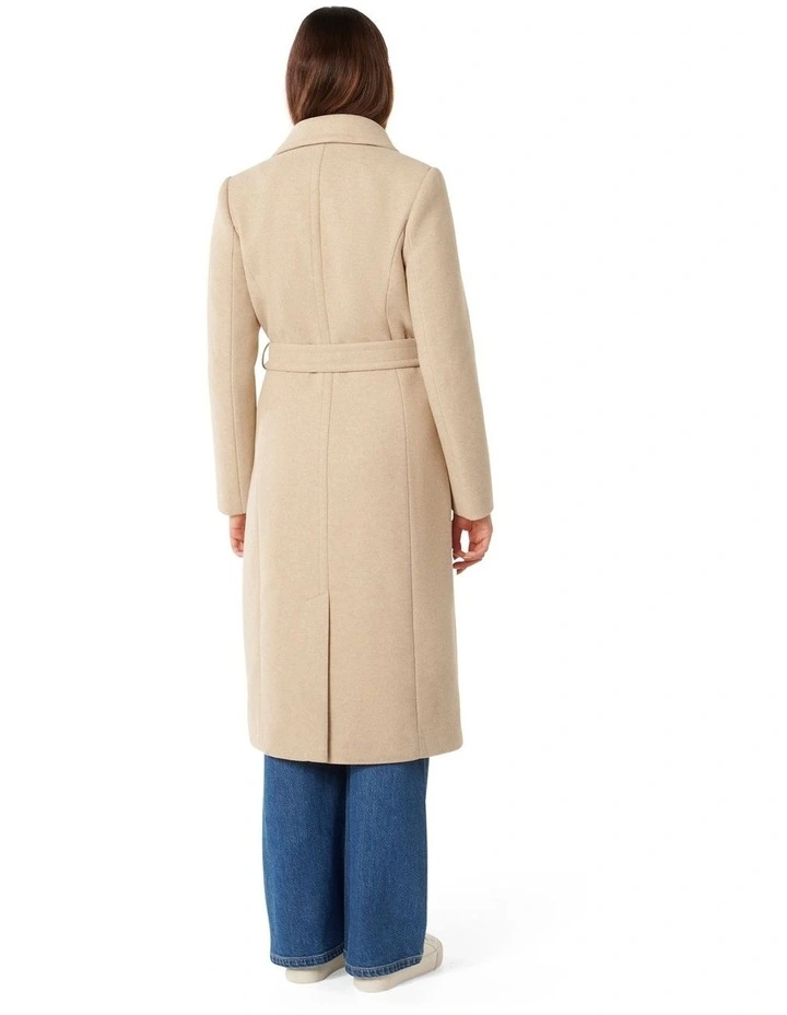 Polly Wrap Coat in Cream