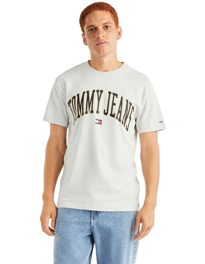 Gold Arch Tee in Grey