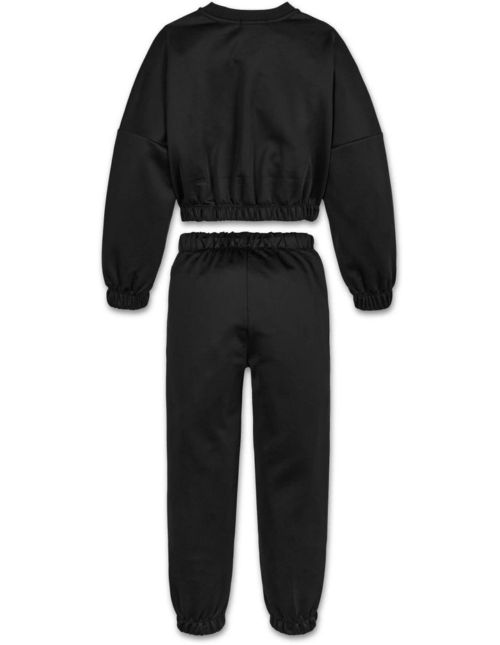 Logo Tape Sweatshirt and Pant Set in Ck Black