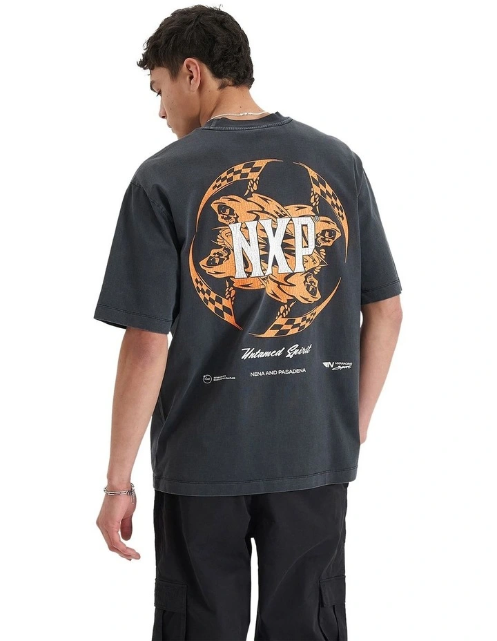 Extrapolate Heavy Oversized Tee in Black