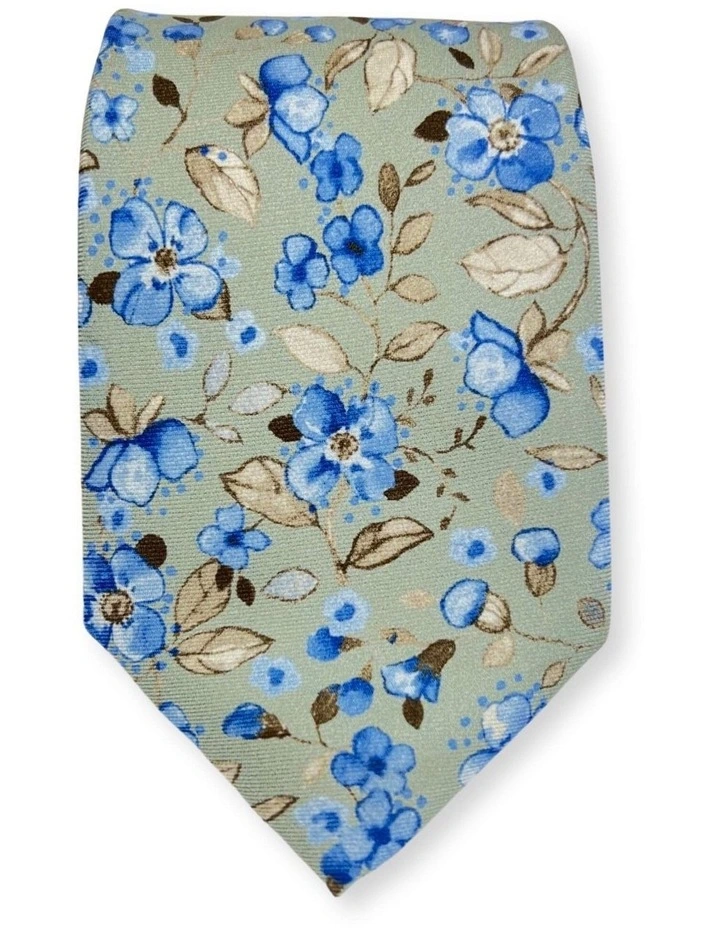 Bamberg Floral Tie in Green