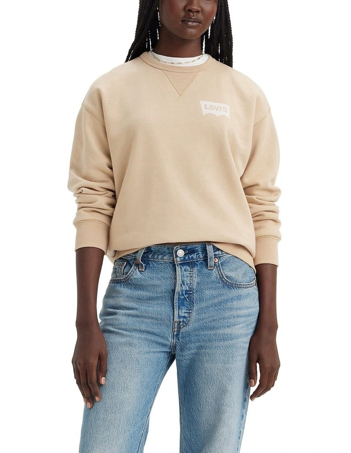 Graphic Signature Crewneck Sweatshirt in Safari