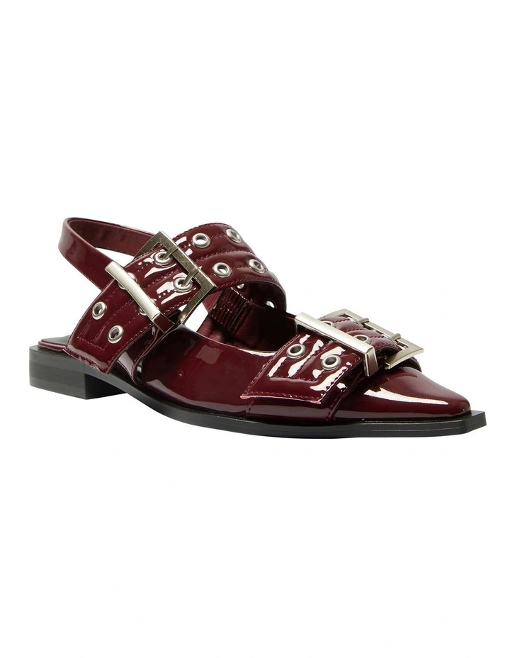 Suzie Flat Shoes in Cherry Patent