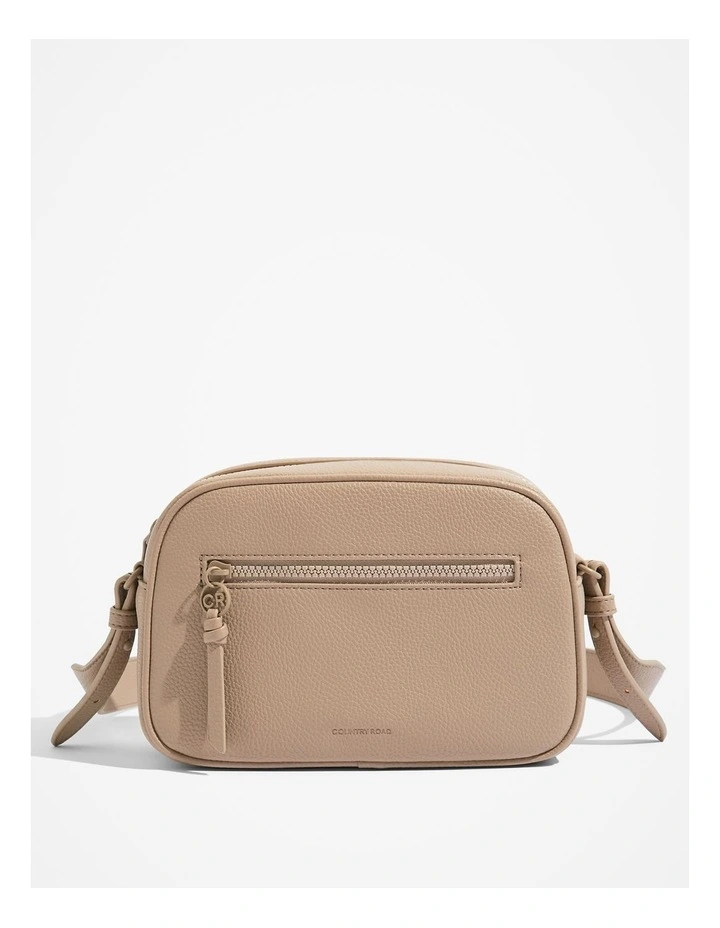 Strap Detail Crossbody Bag in Dark Camel