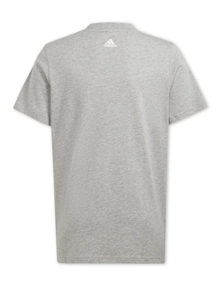Essentials Two-Color Big Logo Cotton T-shirt in Medium Grey Heather