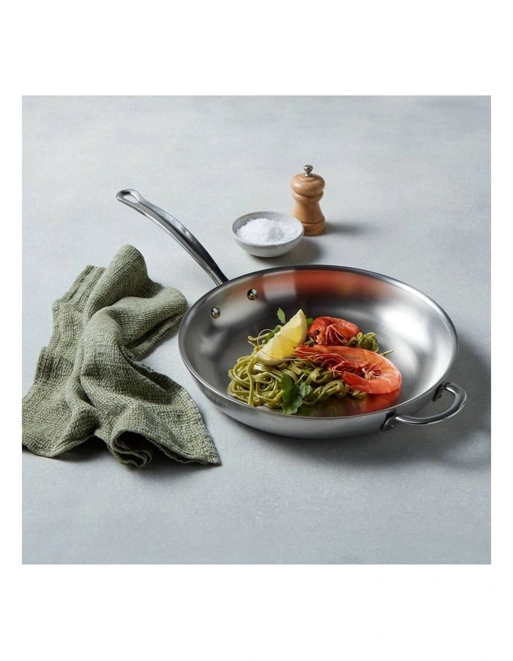 Per Amore Clad Stainless Steel Induction Open Skillet 30cm