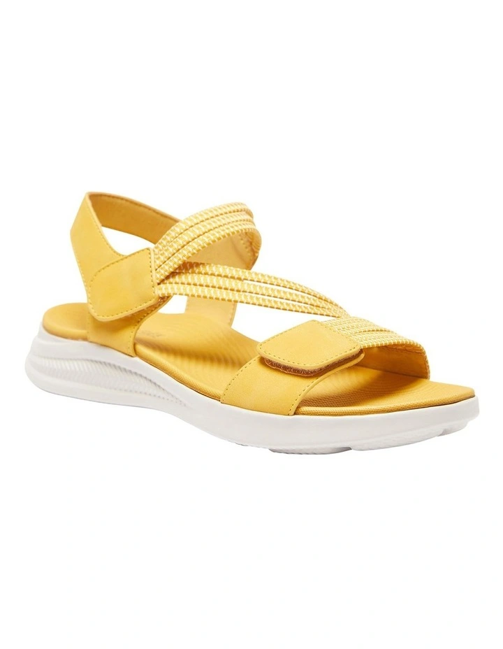 Neon Sandals In Mustard Multi
