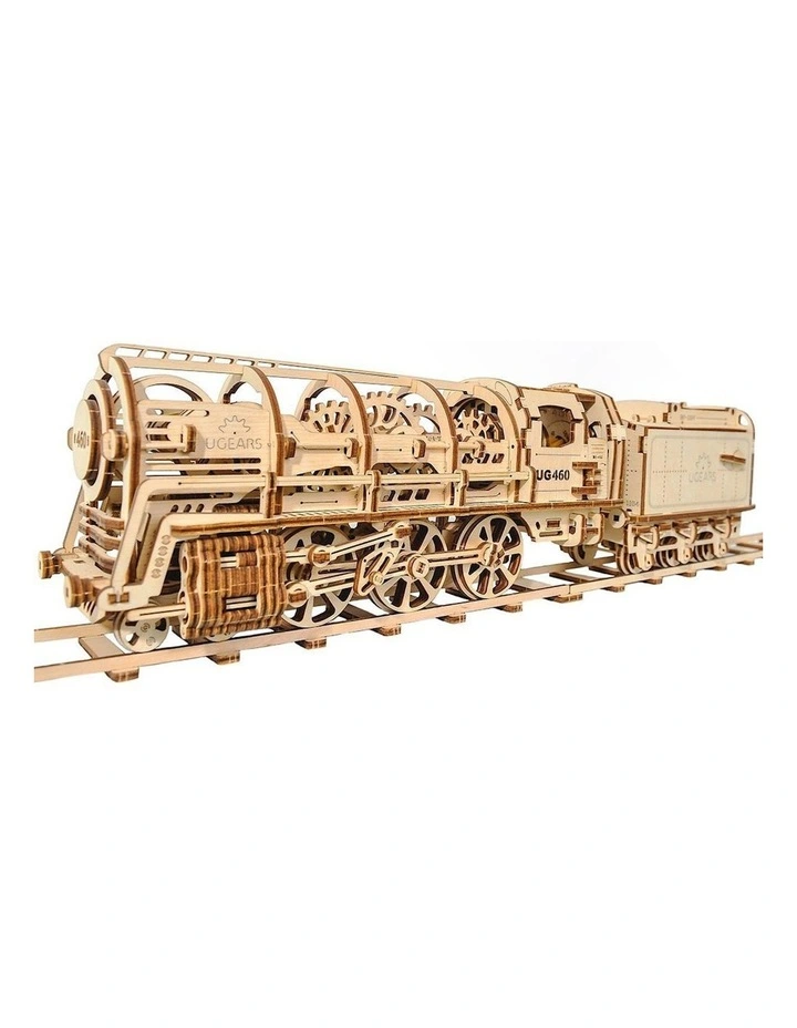 Mechanical 460 Steam Locomotive With Tender 443 Piece Wooden 3D Puzzle (14 Years)