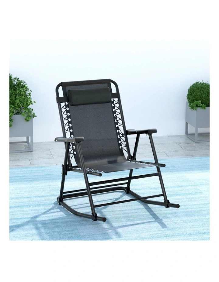 Folding Rocking Chair in Black